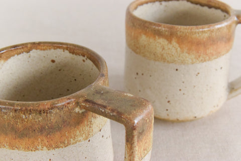 Vintage Pair of Studio Pottery Mugs