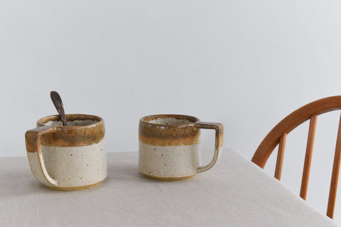 Vintage Pair of Studio Pottery Mugs