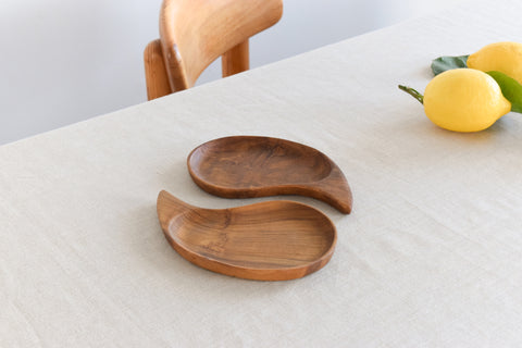 Vintage Pair of Wooden Dishes