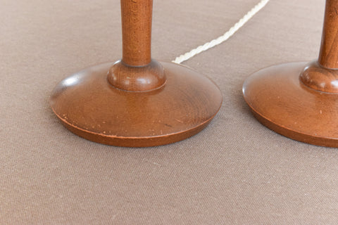 Vintage Pair of Wooden Lamp Bases