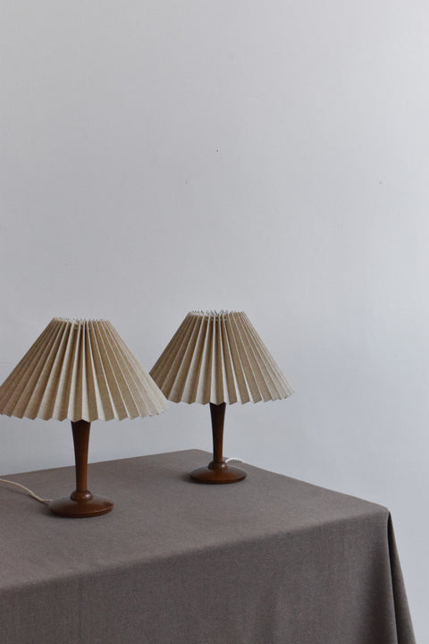 Vintage Pair of Wooden Lamp Bases