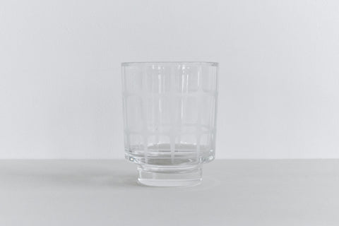 Vintage Patterned Frosted Glass Vase / Pot