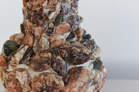 Vintage Pebble and Shell Table Lamp Base