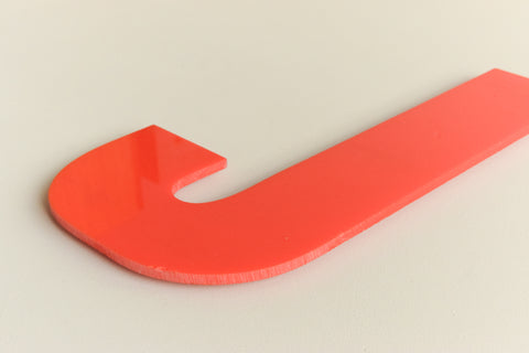 Vintage Perspex Red Cinema / Theatre / Shop Sign Letter 'J'