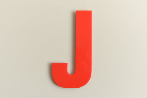 Vintage Perspex Red Cinema / Theatre / Shop Sign Letter 'J'