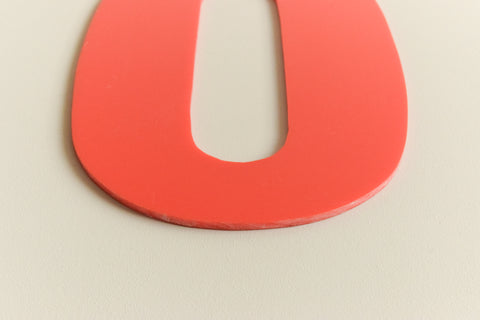 Vintage Perspex Red Cinema / Theatre / Shop Sign Letter 'O'