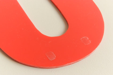 Vintage Perspex Red Cinema / Theatre / Shop Sign Letter 'O'