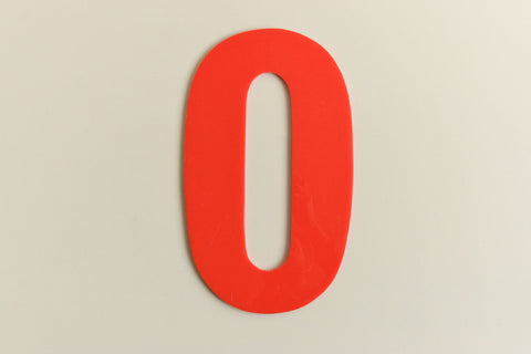 Vintage Perspex Red Cinema / Theatre / Shop Sign Letter 'O'