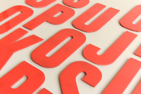 Vintage Perspex Red Cinema / Theatre / Shop Sign Letter 'S'