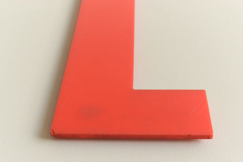 Vintage Perspex Red Cinema / Theatre / Shop Sign Letter 'L'