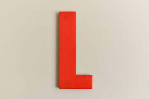 Vintage Perspex Red Cinema / Theatre / Shop Sign Letter 'L'