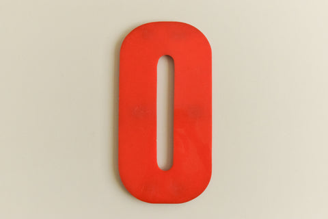 Vintage Perspex Red Shop / Cinema / Theatre Sign Letter 'O'