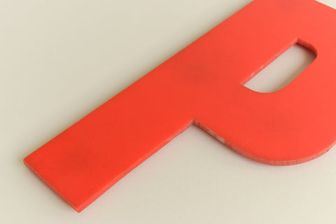 Vintage Perspex Red Cinema / Theatre / Shop Sign Sign 'P'