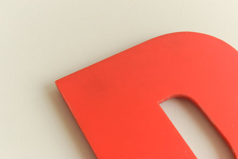 Vintage Perspex Red Cinema / Theatre / Shop Sign Sign 'P'