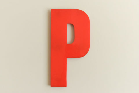 Vintage Perspex Red Cinema / Theatre / Shop Sign Sign 'P'