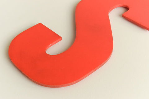 Vintage Perspex Red Cinema / Theatre / Shop Sign Letter 'S'