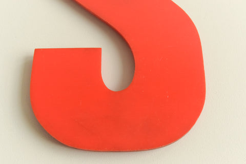 Vintage Perspex Red Cinema / Theatre / Shop Sign Letter 'S'