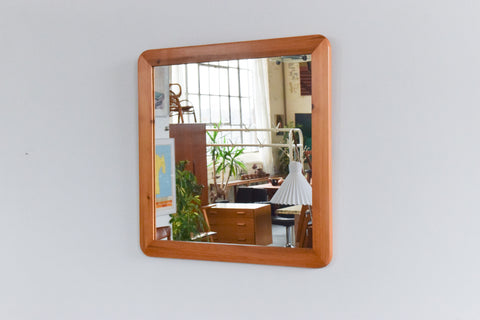 Vintage Pine Square Mirror