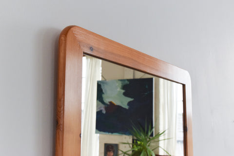 Vintage Pine Square Mirror