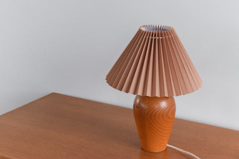 Vintage Pine Table Lamp Base by BHS and New Pleated Shade