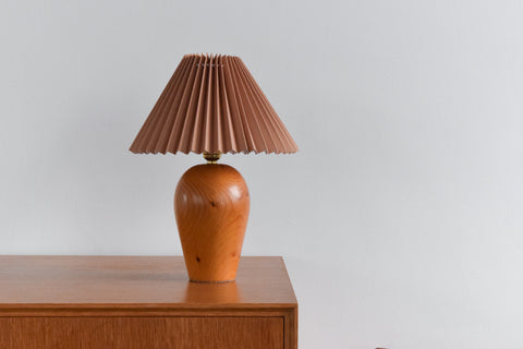 Vintage Pine Table Lamp Base by BHS and New Pleated Shade