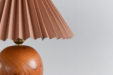 Vintage Pine Table Lamp Base by BHS and New Pleated Shade