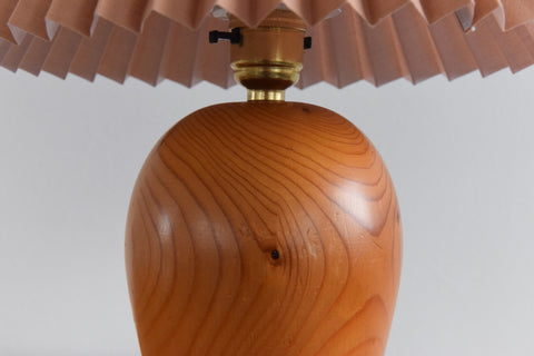 Vintage Pine Table Lamp Base by BHS and New Pleated Shade