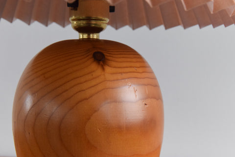 Vintage Pine Table Lamp Base by BHS and New Pleated Shade