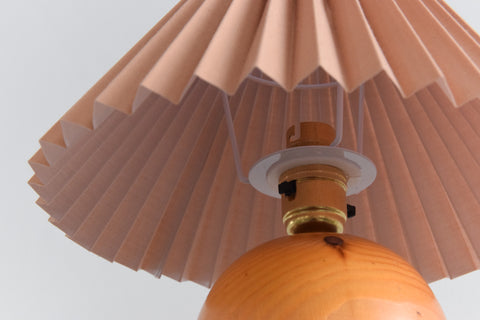 Vintage Pine Table Lamp Base by BHS and New Pleated Shade