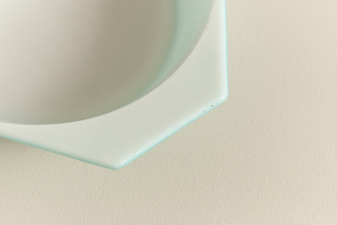 Vintage Pyrex Turquoise Gaiety Snowflake Spacesaver Serving Dish