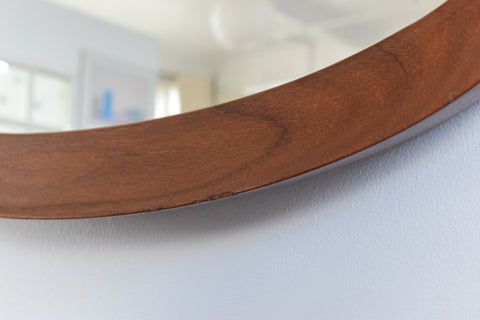 Vintage Rare Swedish Teak Mirror by Glas & Trä Hovmantorp