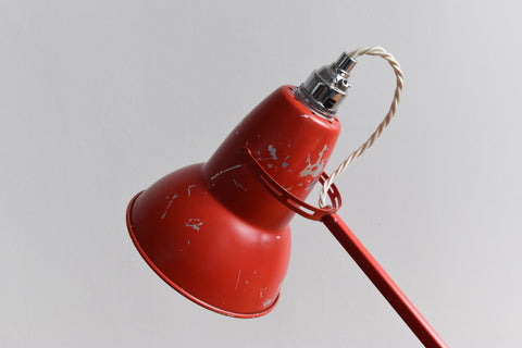 Vintage Red Herbert Terry & Sons Anglepoise Lamp Model No. 1227