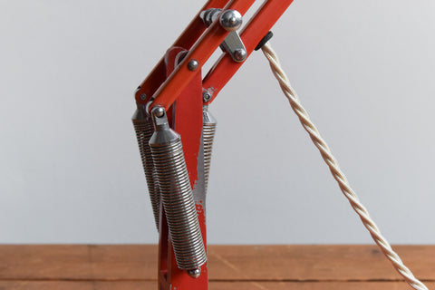 Vintage Red Herbert Terry & Sons Anglepoise Lamp Model No. 1227