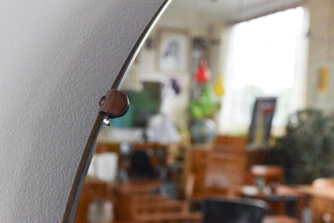 Vintage Round Frameless Wall Mirror