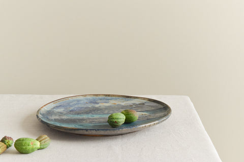 Vintage Rustic Ceramic Studio Pottery Platter