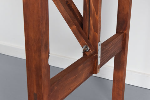 Vintage Rustic Wooden Folding Trestle Table
