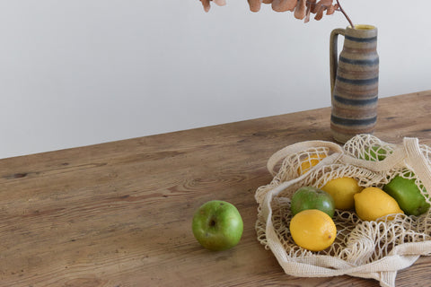 Vintage Rustic Wooden Folding Trestle Table with Metal Legs