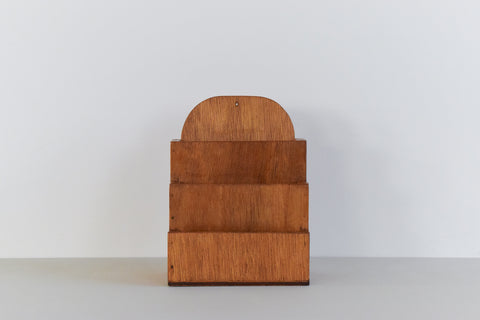 Vintage Rustic Wooden Stationary / Letter Rack
