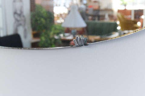 Vintage Scollop Top Frameless Mirror