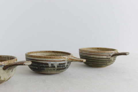 Vintage Set of 3 Studio Pottery Soup Bowls by Lotte Glob for Far North
