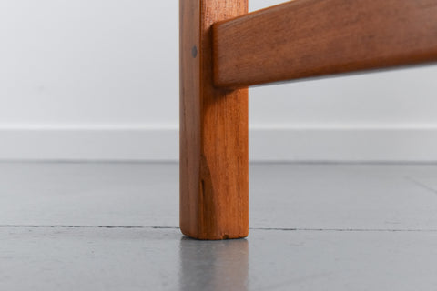 Vintage Set of 4 Bath Cabinet Makers Teak Dining Chairs