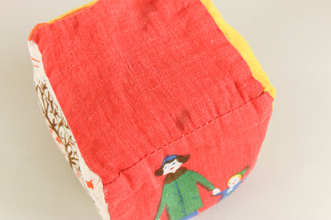 Vintage Set of Six Galt Toys Fabric Baby Blocks