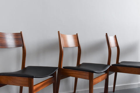 Vintage Set of Six Mahogany and Rosewood Dining Chairs