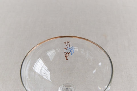 Vintage Set of Four 1950s Babycham Glasses