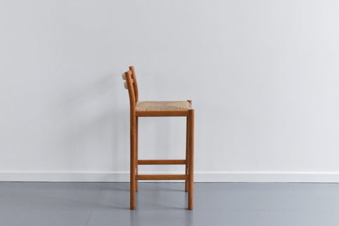 Vintage Set of Four Bar Chair / Stool with Rattan Seat