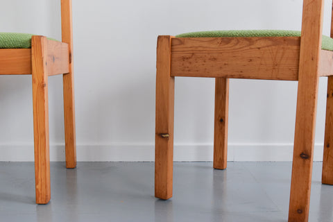 Vintage Set of Four Pine Dining Chairs by Hamlet Furniture