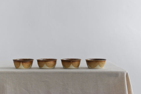 Vintage Set of Four Small Studio Pottery Bowls