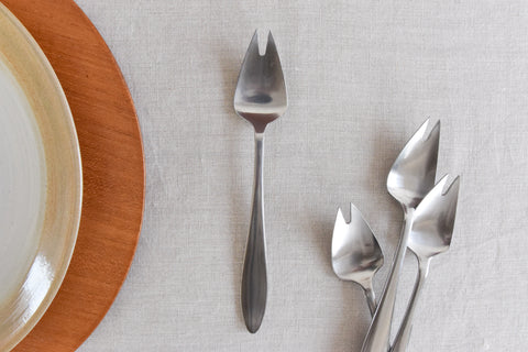 Vintage Set of Four Stainless Steel Dessert Fork Set