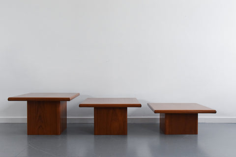 Vintage Set of Three Danish Coffee Table Plinths by Hornaek Mobelfabrik
