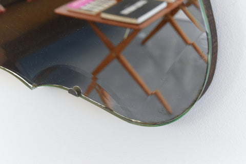 Vintage Frameless Bevelled Mirror